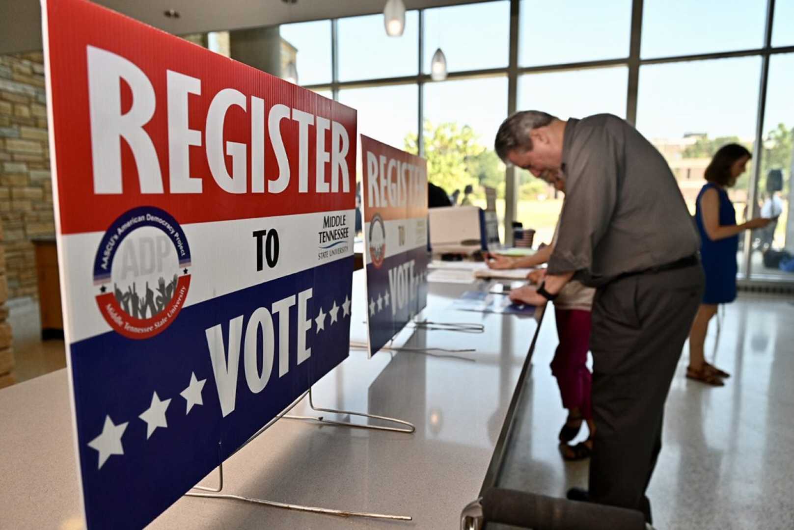 Voter Registration Booths Usa