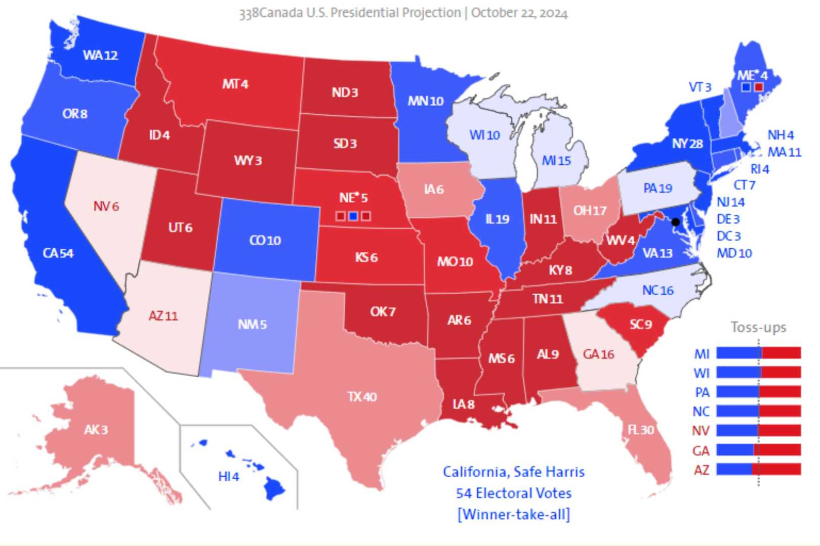 2024 Presidential Election Swing States Electoral Map