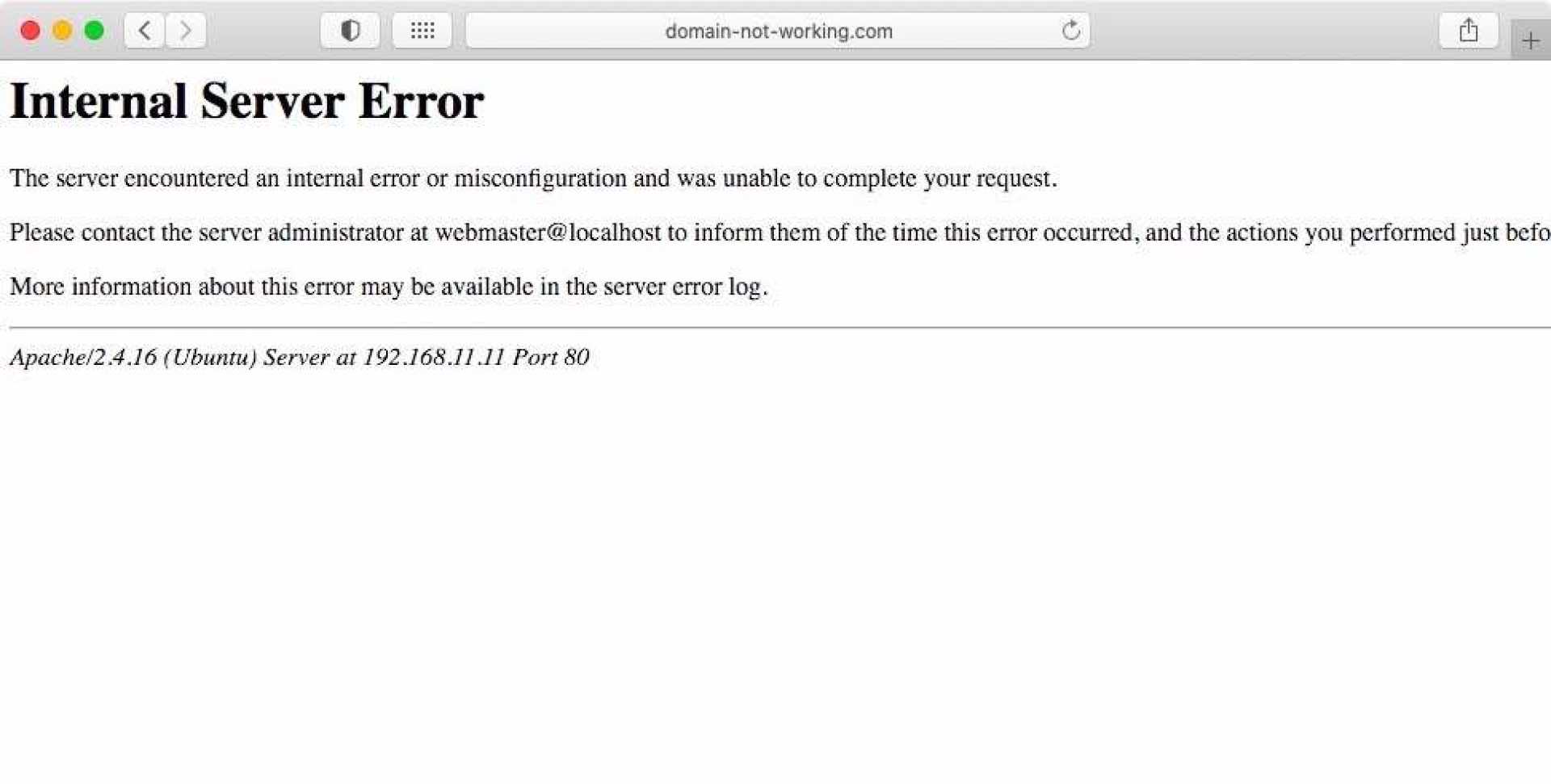 500 Internal Server Error Troubleshooting