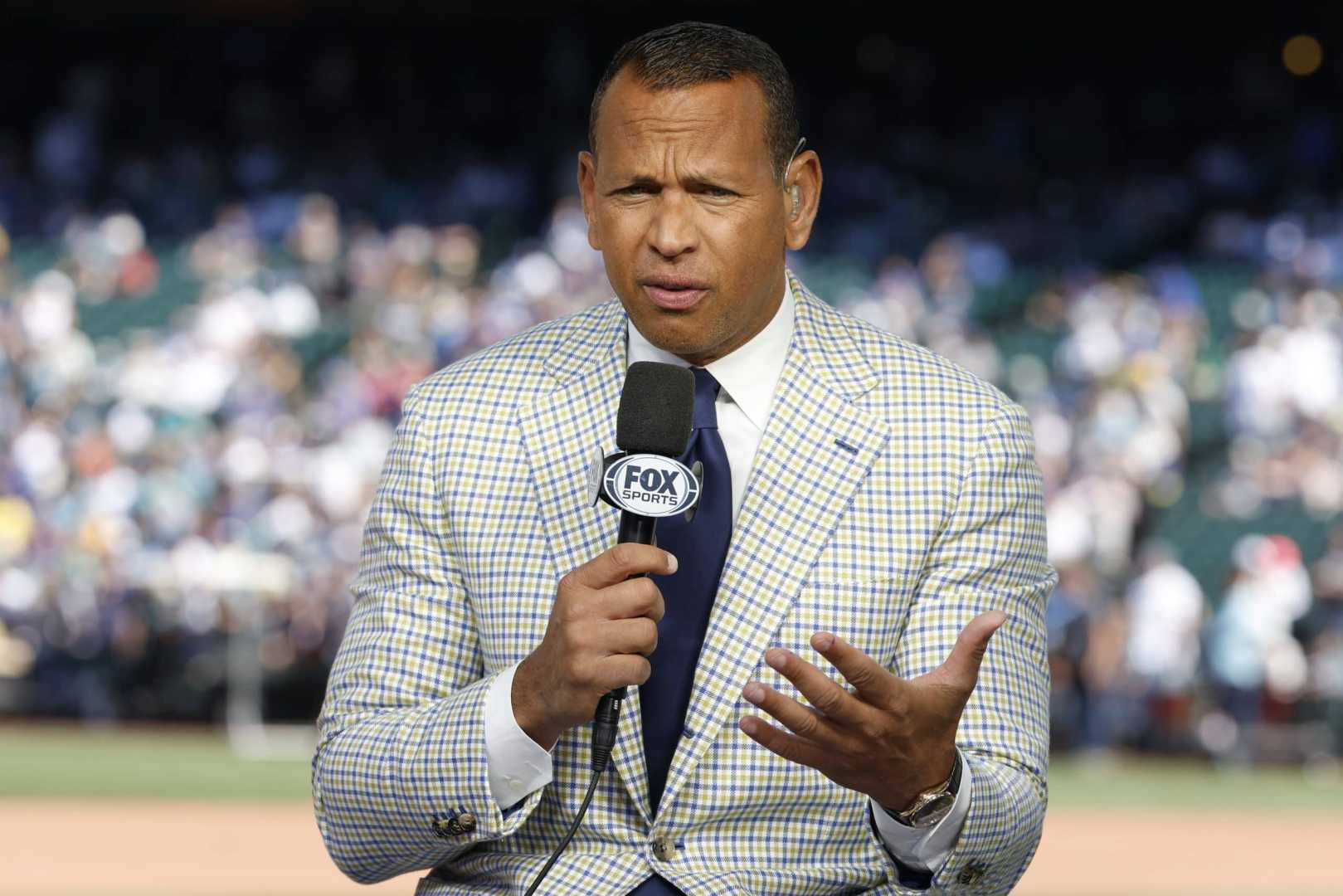 Alex Rodriguez In A Fox Sports Broadcast