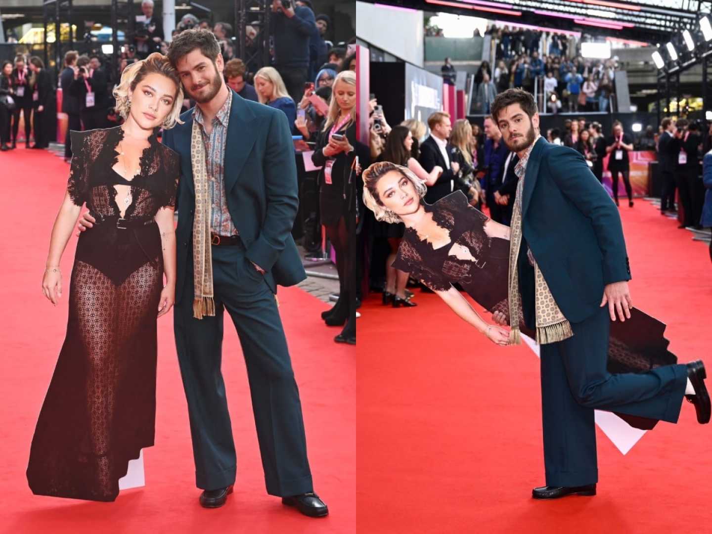 Andrew Garfield Cardboard Cut Out Florence Pugh