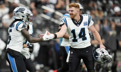 Andy Dalton Throwing To Diontae Johnson And Hitting Cameraman