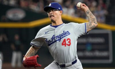 Anthony Banda Pitching For The Los Angeles Dodgers