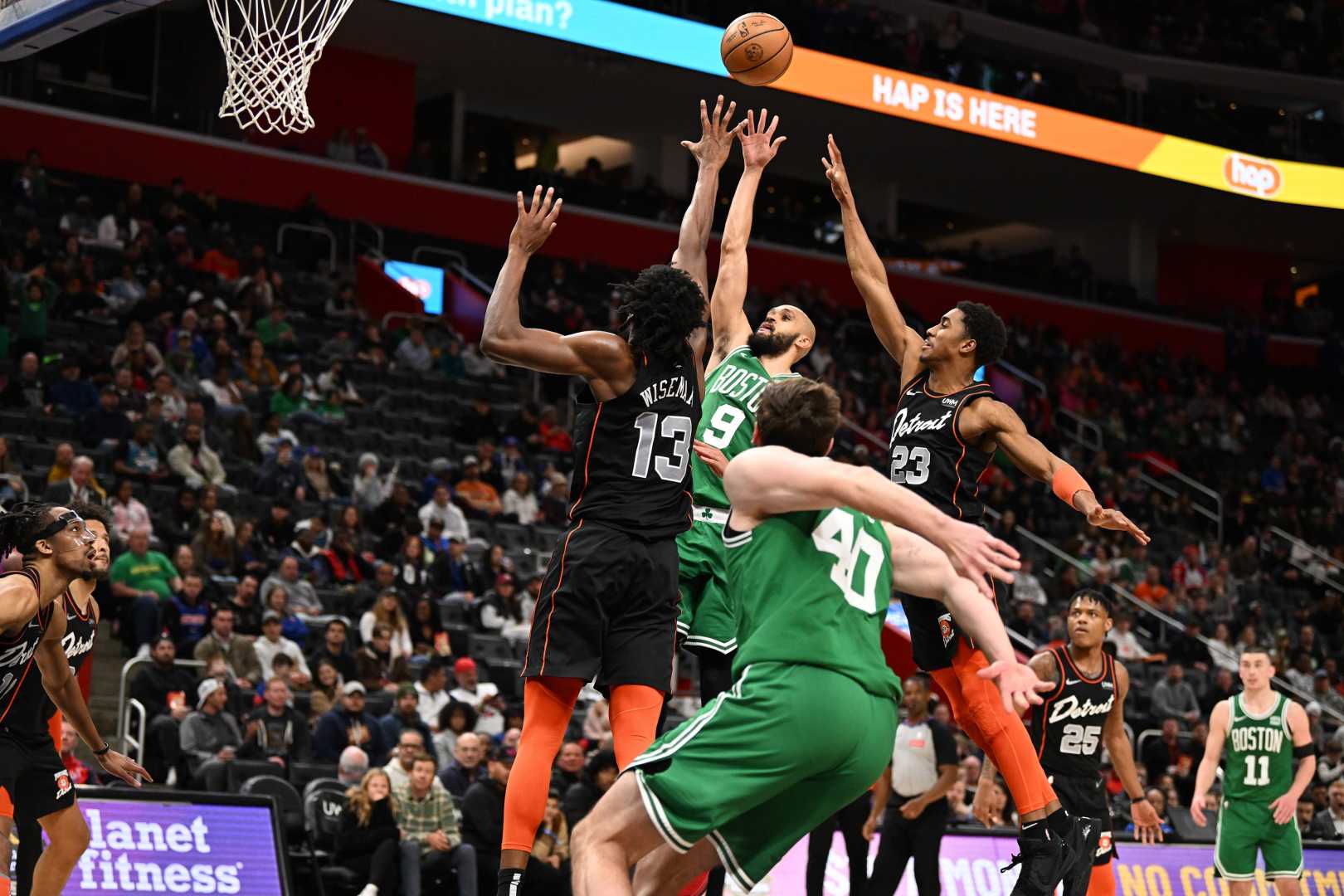 Boston Celtics Vs Detroit Pistons Game At Little Caesars Arena