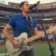 Brad Paisley Performing National Anthem At Dodger Stadium