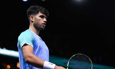 Carlos Alcaraz Playing At The Paris Masters 2024