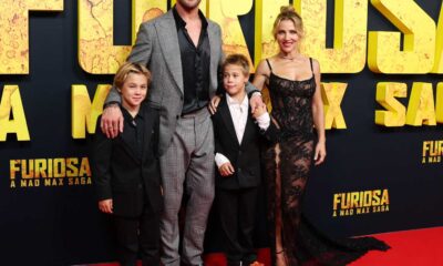 Chris Hemsworth And Elsa Pataky With Sons Sasha And Tristan On Red Carpet