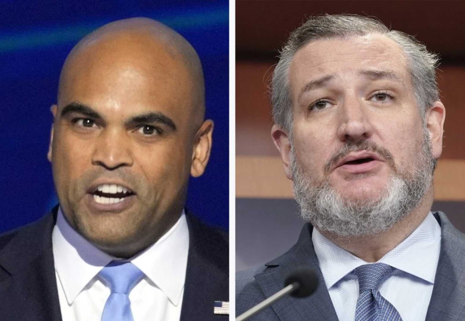 Colin Allred And Ted Cruz Campaign Rally Texas