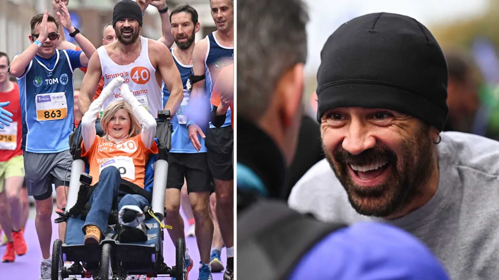 Colin Farrell And Emma Fogarty Dublin City Marathon