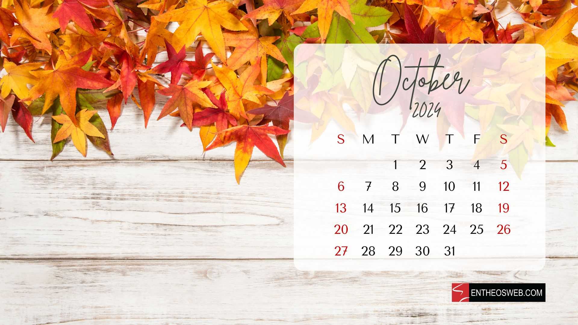 Digital Calendar October 2024