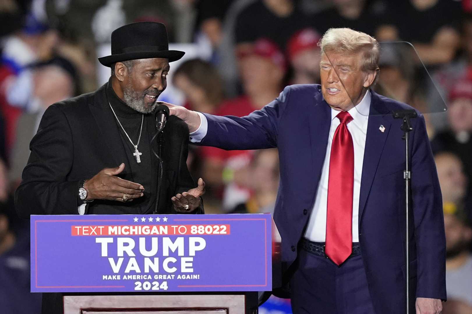 Donald Trump Thomas Hearns Detroit Rally