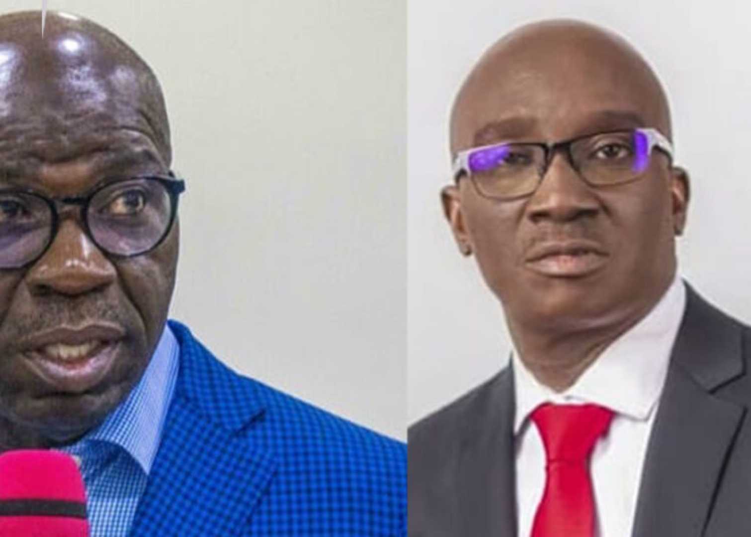 Edo State Governor Godwin Obaseki And Senator Monday Okpebholo Transition Meeting