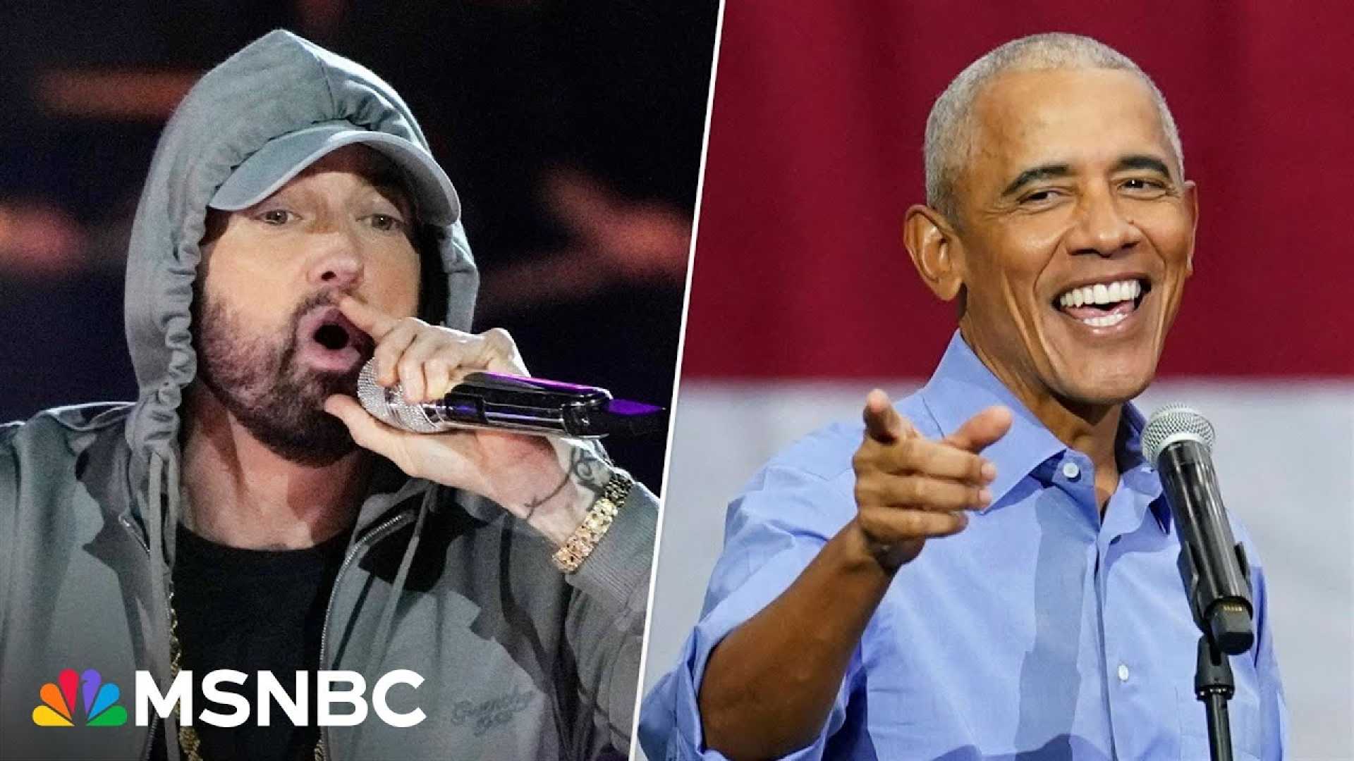 Eminem Introducing Barack Obama At Kamala Harris Rally