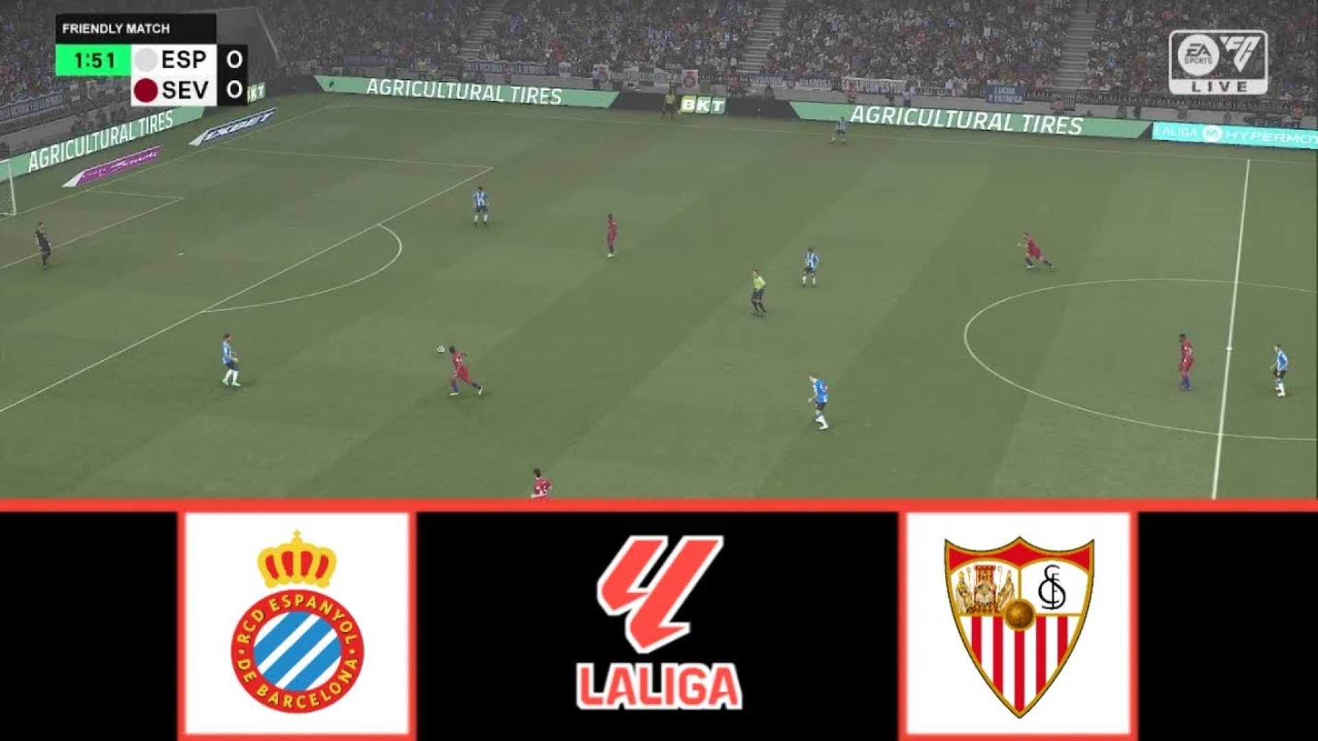 Espanyol Vs Sevilla Laliga Match