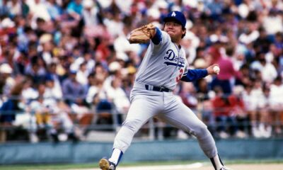 Fernando Valenzuela Pitching For The Los Angeles Dodgers