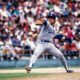 Fernando Valenzuela Pitching For The Los Angeles Dodgers