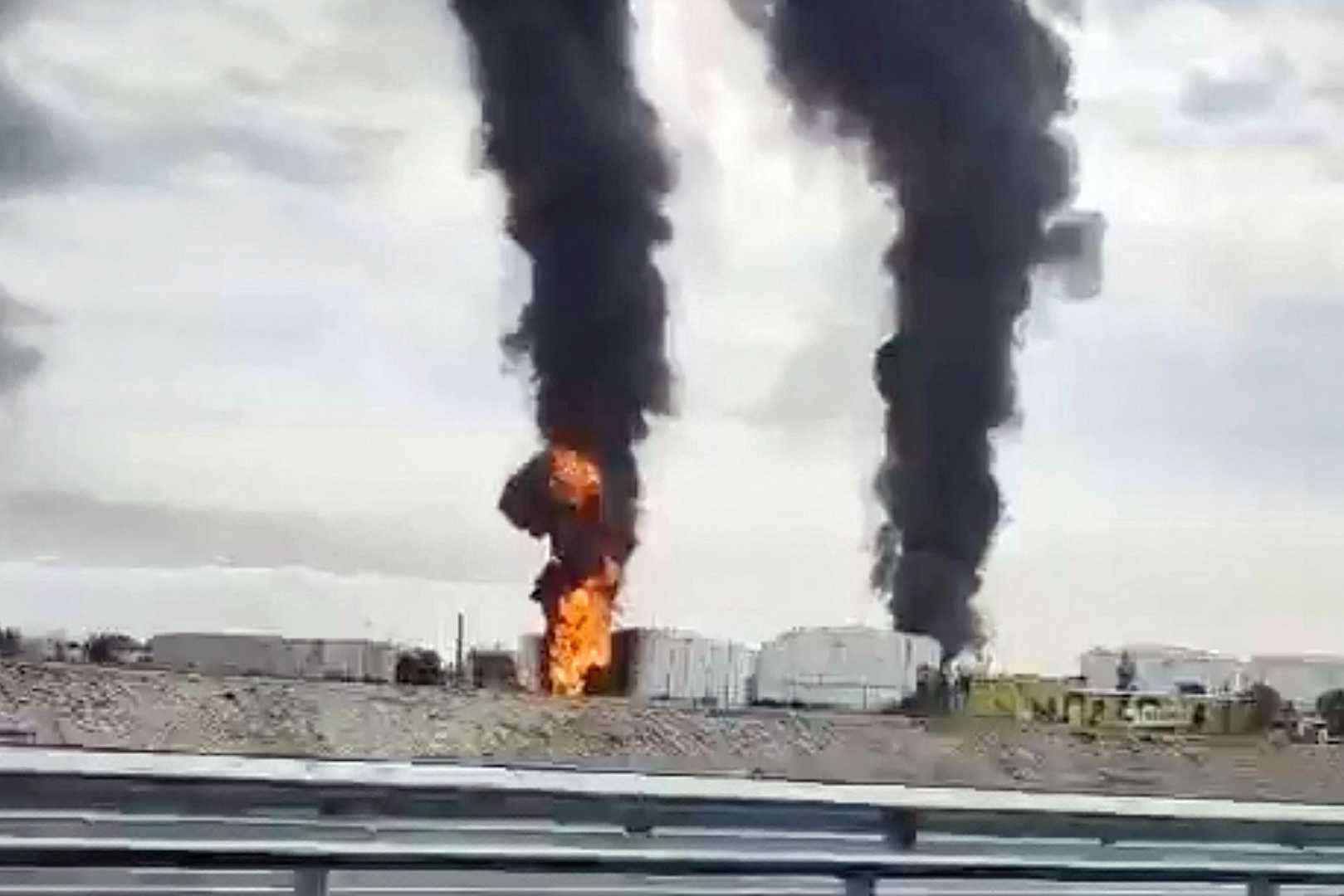 Fire At Russian Oil Facility Crimea