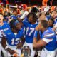 Florida Gators Football Team Celebrating Victory Over Kentucky