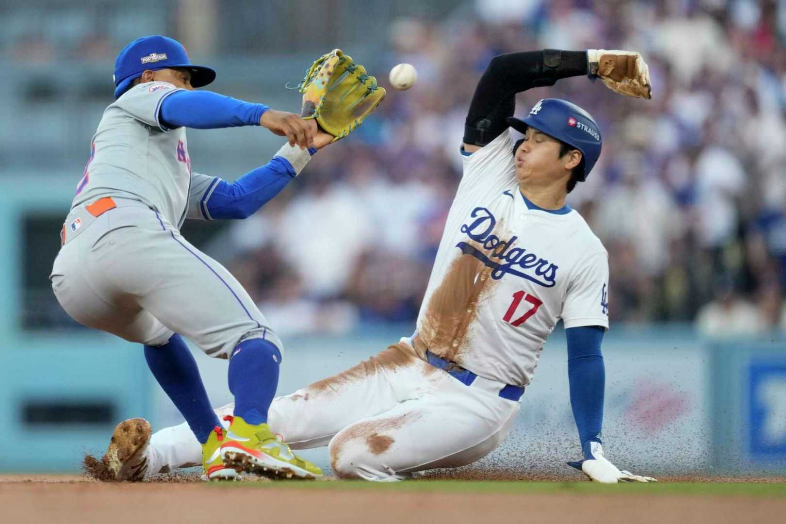 Francisco Alvarez Catching Shohei Ohtani Stealing Second Base