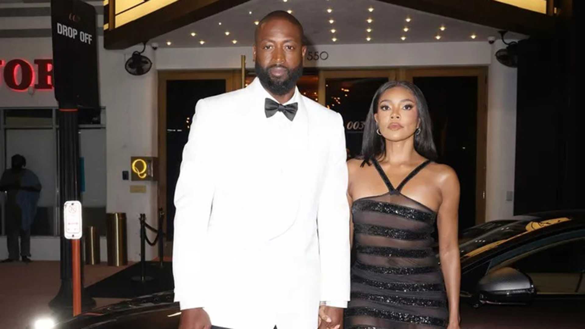 Gabrielle Union Sheer Dress Dwyane Wade Statue Unveiling