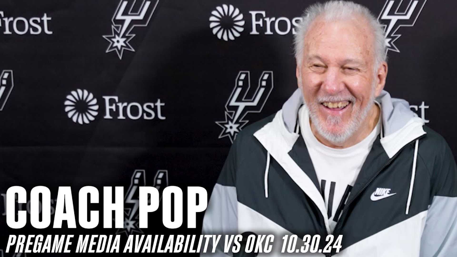 Gregg Popovich Pre Game Interview Oklahoma City Thunder