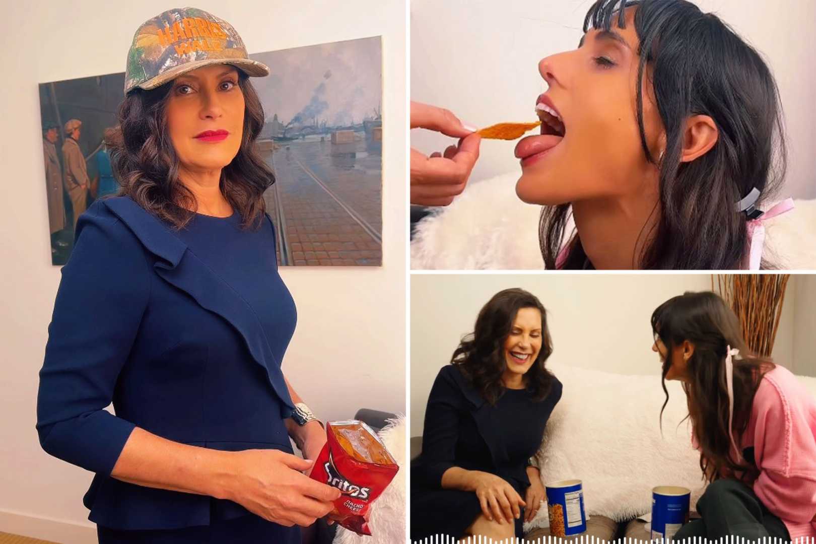 Gretchen Whitmer Feeding Doritos To Liz Plank