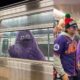 Grimace Mascot At Citi Field