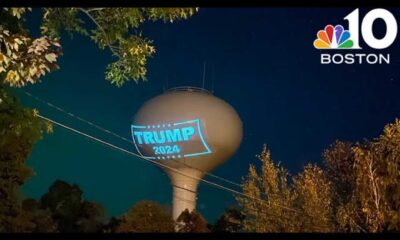 Hanson Massachusetts Water Tower Trump Sign