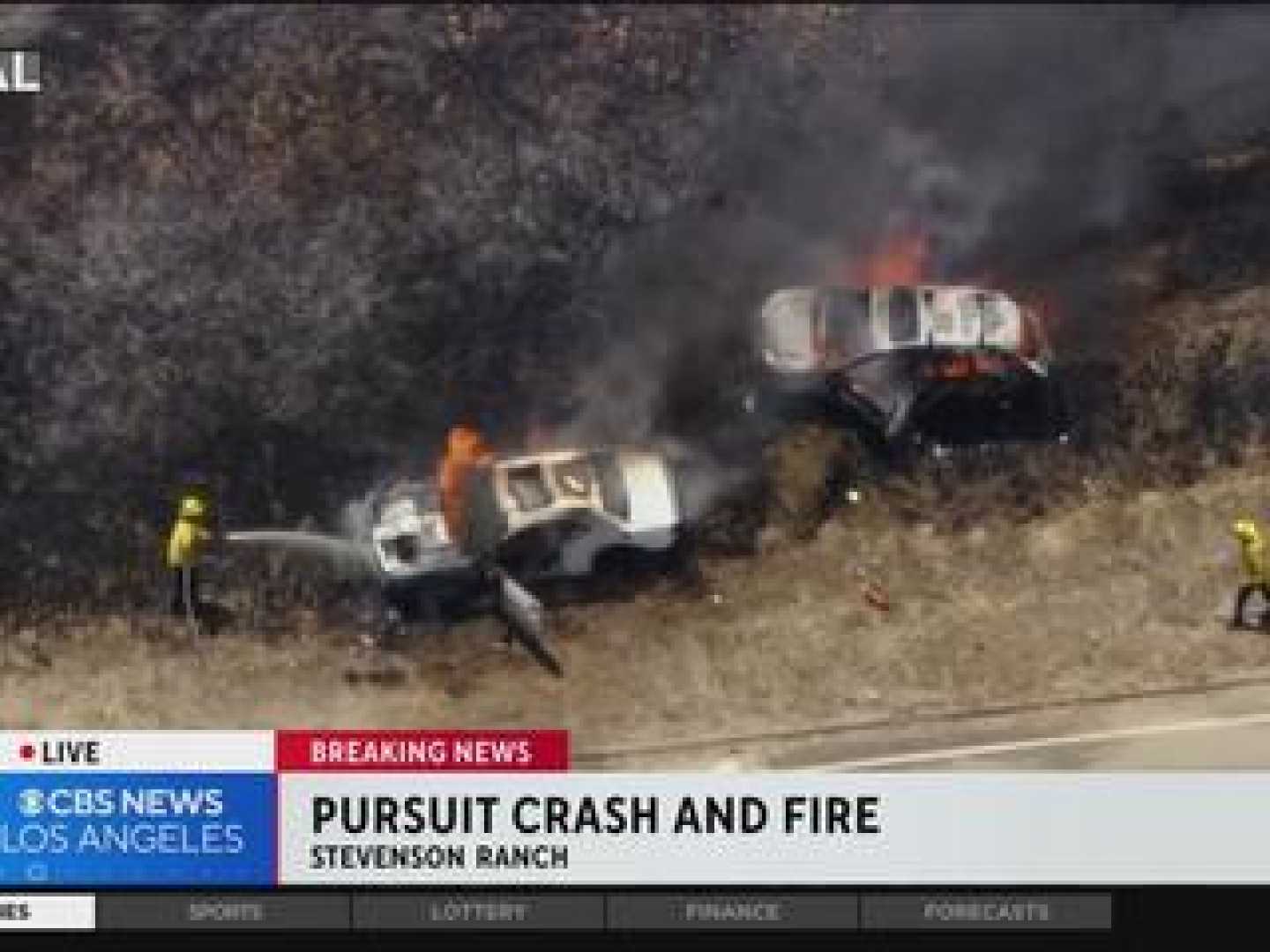 High Speed Pursuit Crash 5 Freeway Santa Clarita