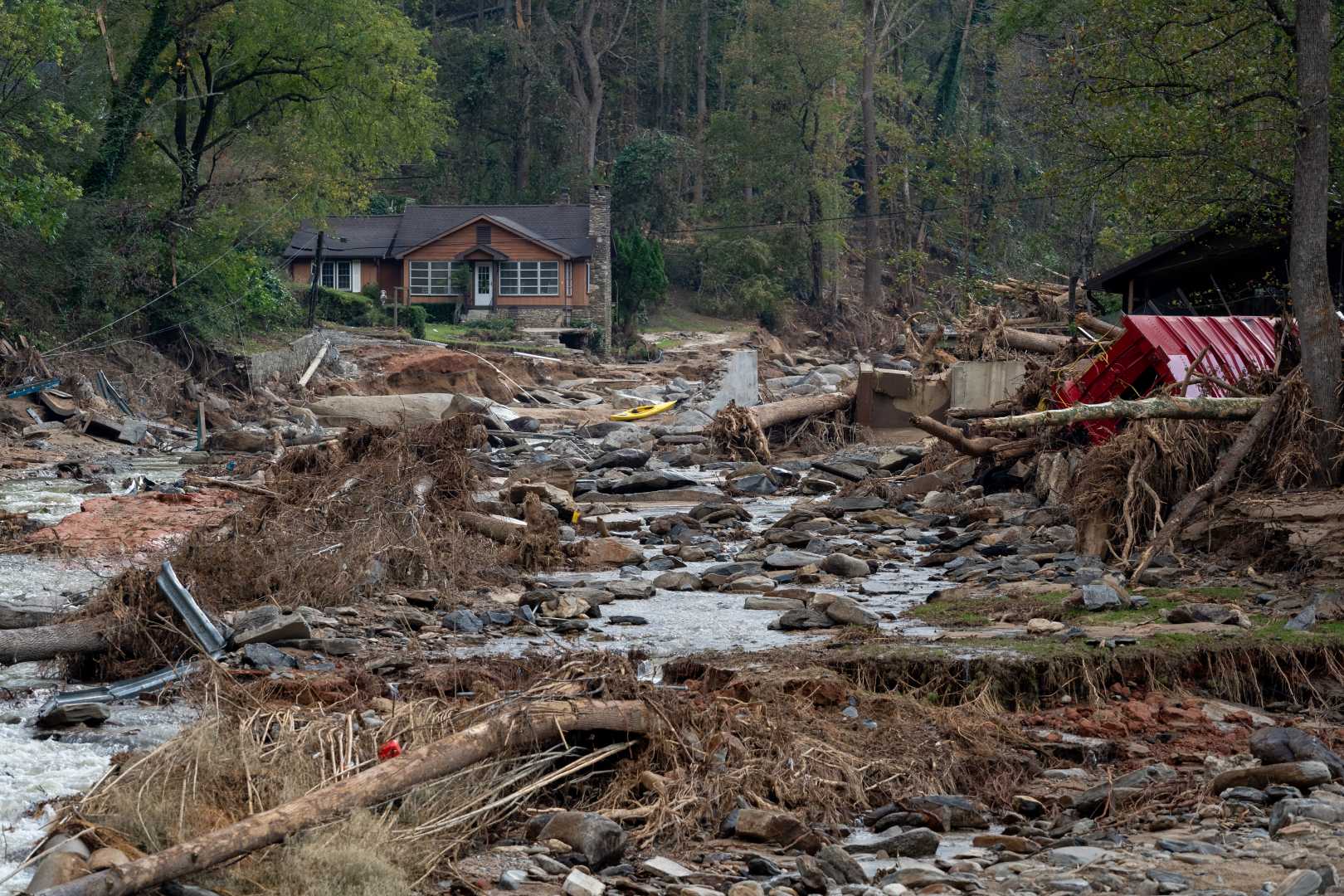 Hurricane Helene Asheville Destruction