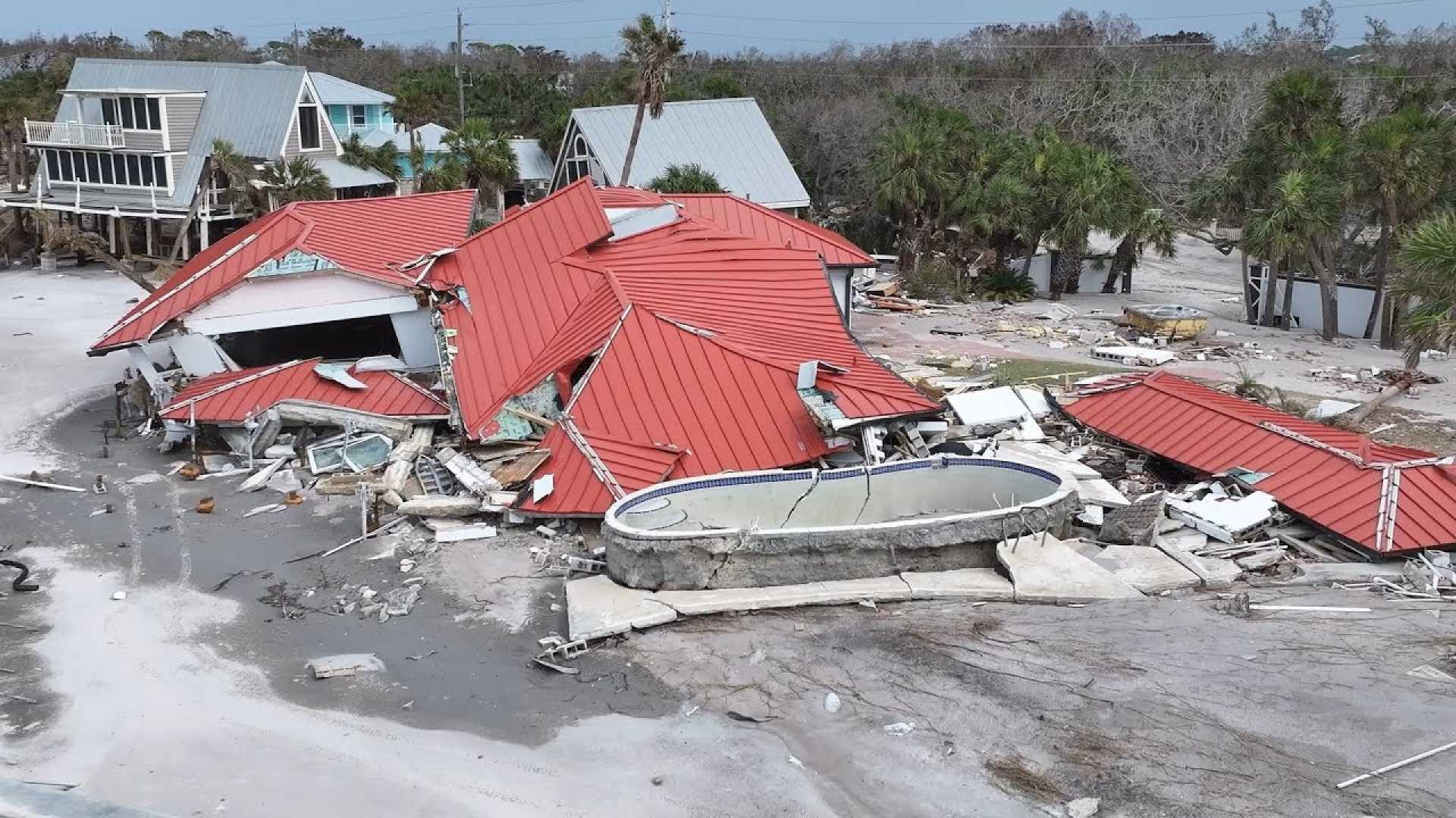 Hurricane Milton Damage Manasota Key Florida