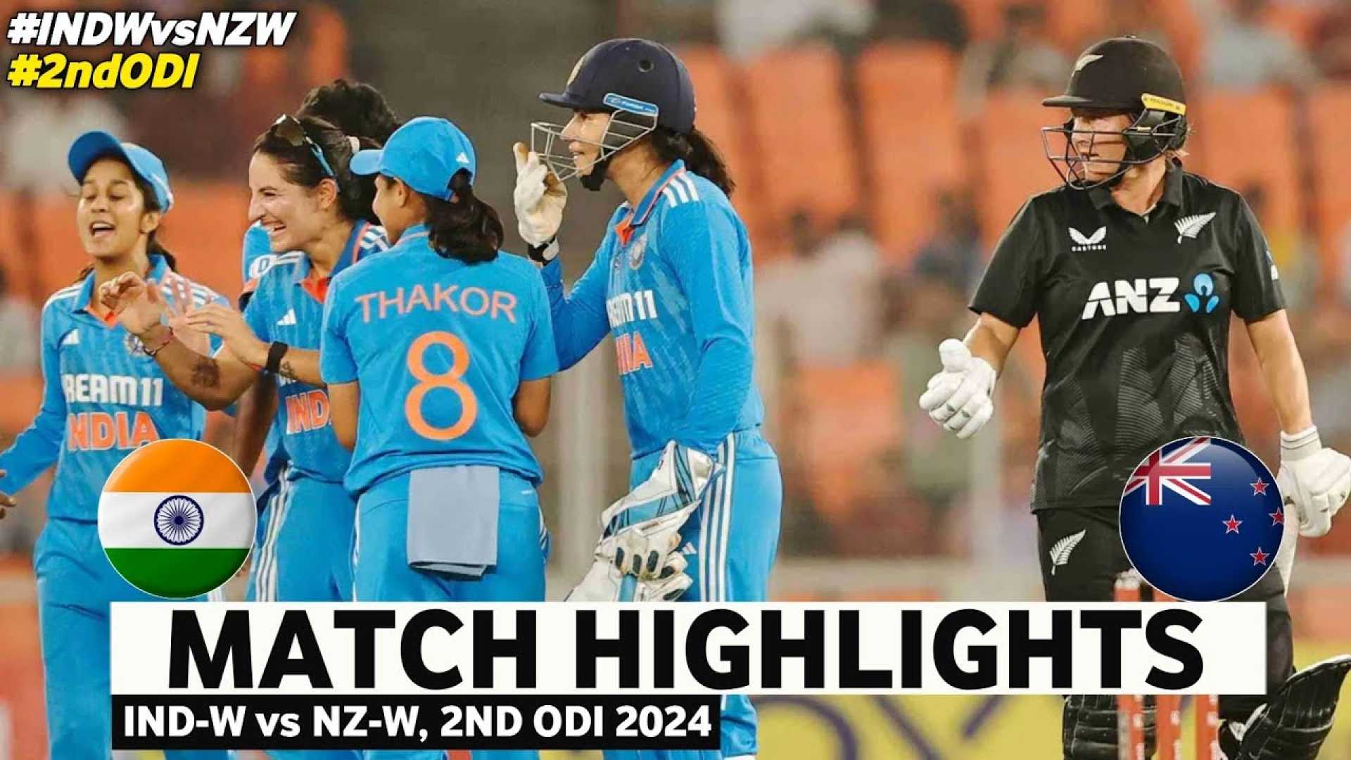 India Women Vs New Zealand Women 2nd Odi Cricket Match