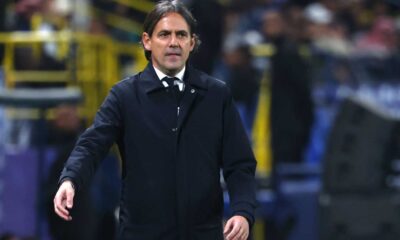 Inter Milan Coach Simone Inzaghi On The Sidelines