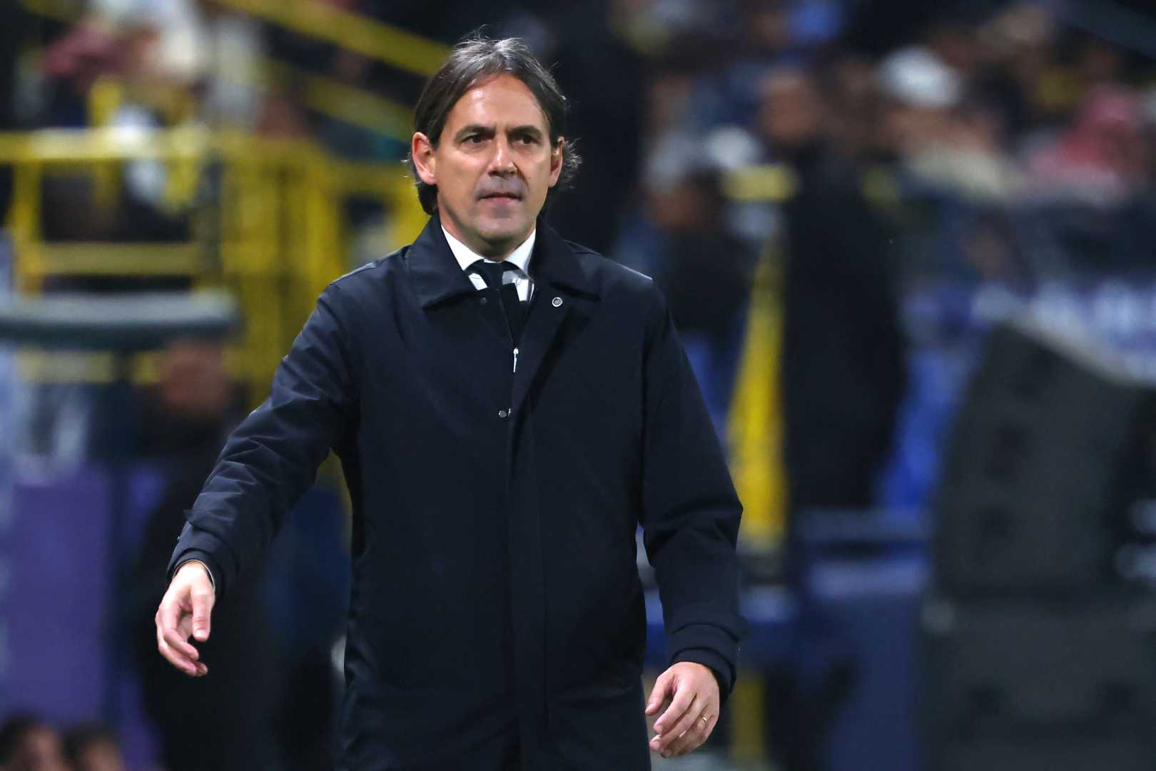 Inter Milan Coach Simone Inzaghi On The Sidelines