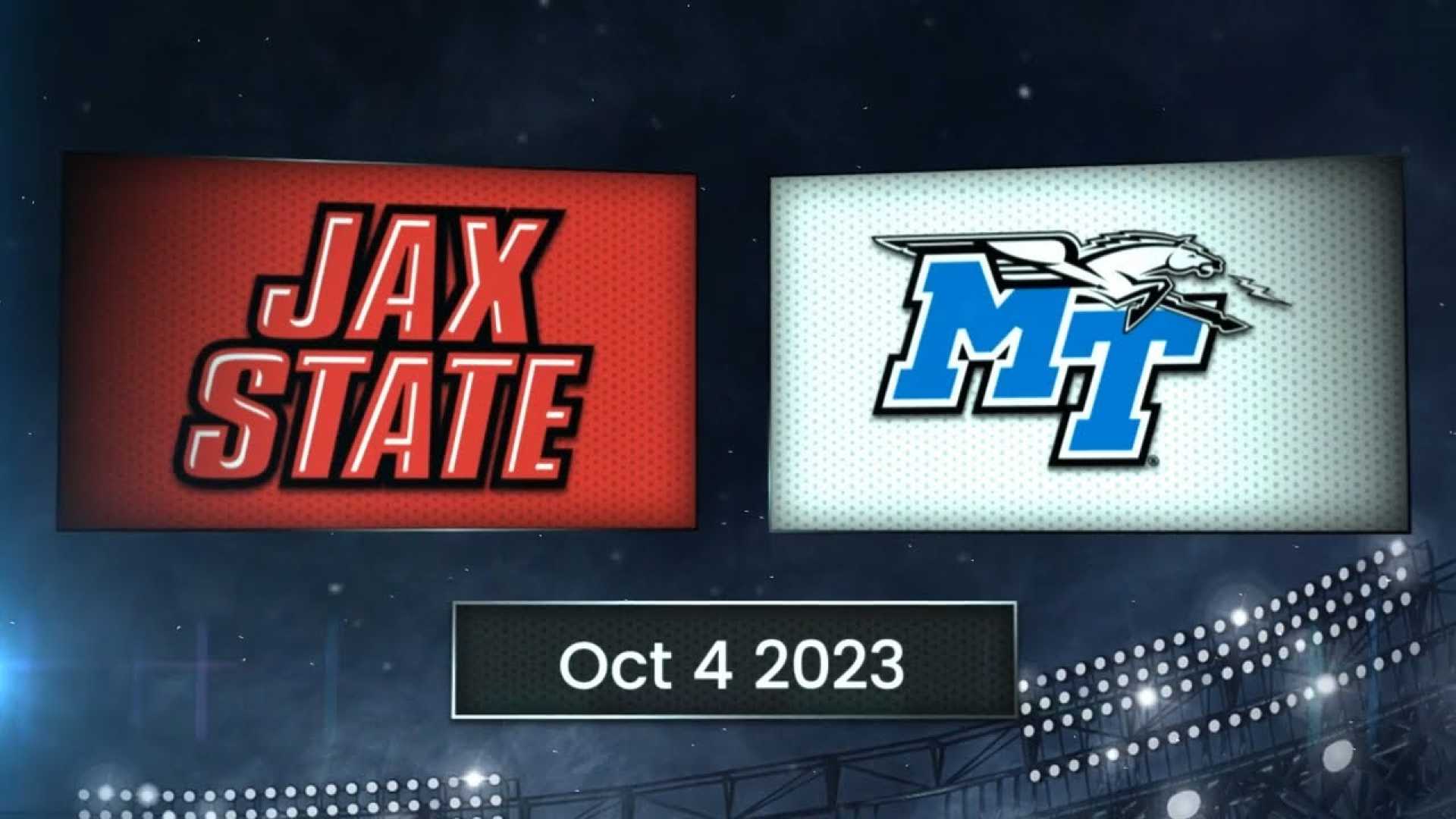 Jacksonville State Gamecocks Vs Middle Tennessee Blue Raiders Football Game