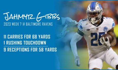 Jahmyr Gibbs 45 Yard Touchdown Run