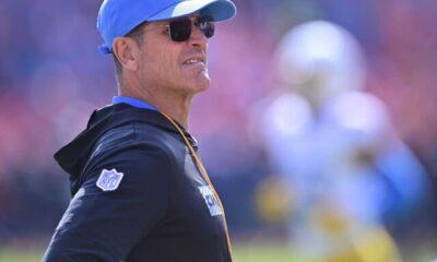 Jim Harbaugh Leaving Sideline During Chargers Vs Broncos Game