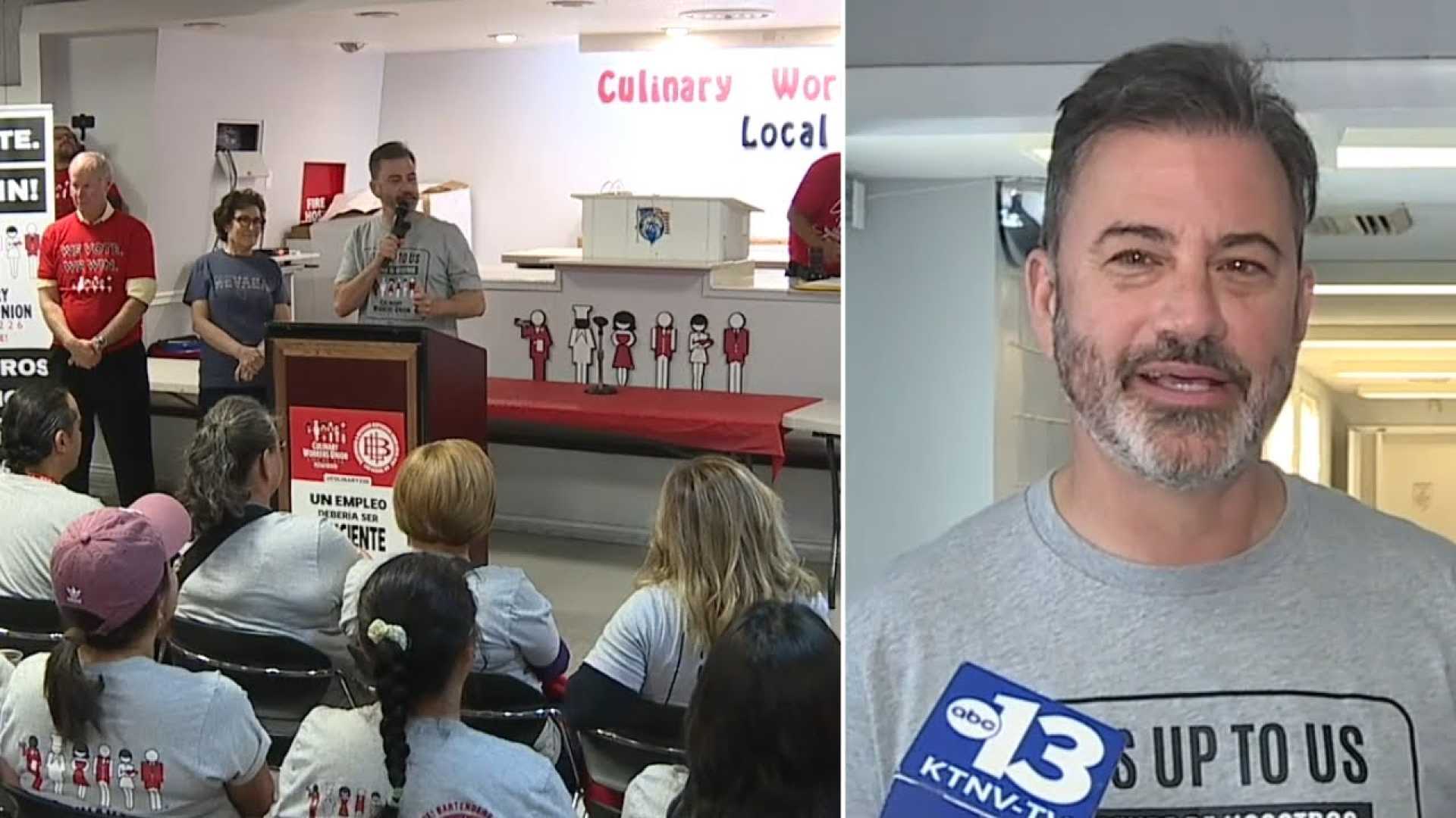 Jimmy Kimmel With Culinary Workers