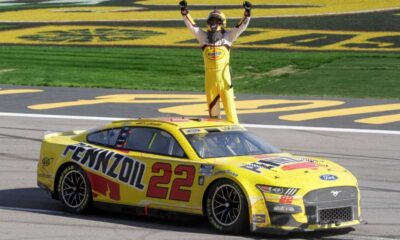 Joey Logano Winning At Las Vegas Motor Speedway