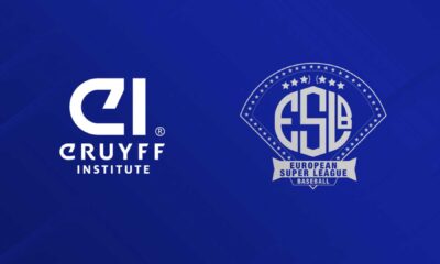 Johan Cruyff Institute Logo And Johan Cruyff Playing For Barcelona