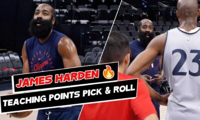 Kai Jones And James Harden Practicing Pick And Roll La Clippers