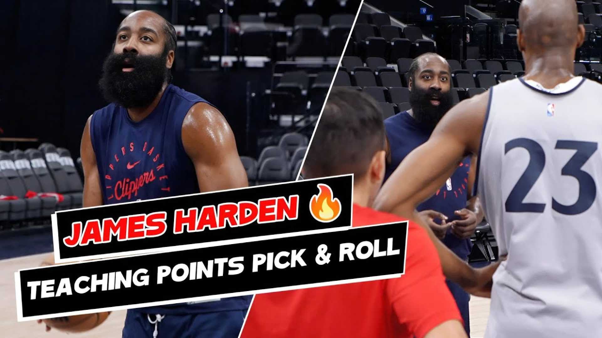 Kai Jones And James Harden Practicing Pick And Roll La Clippers