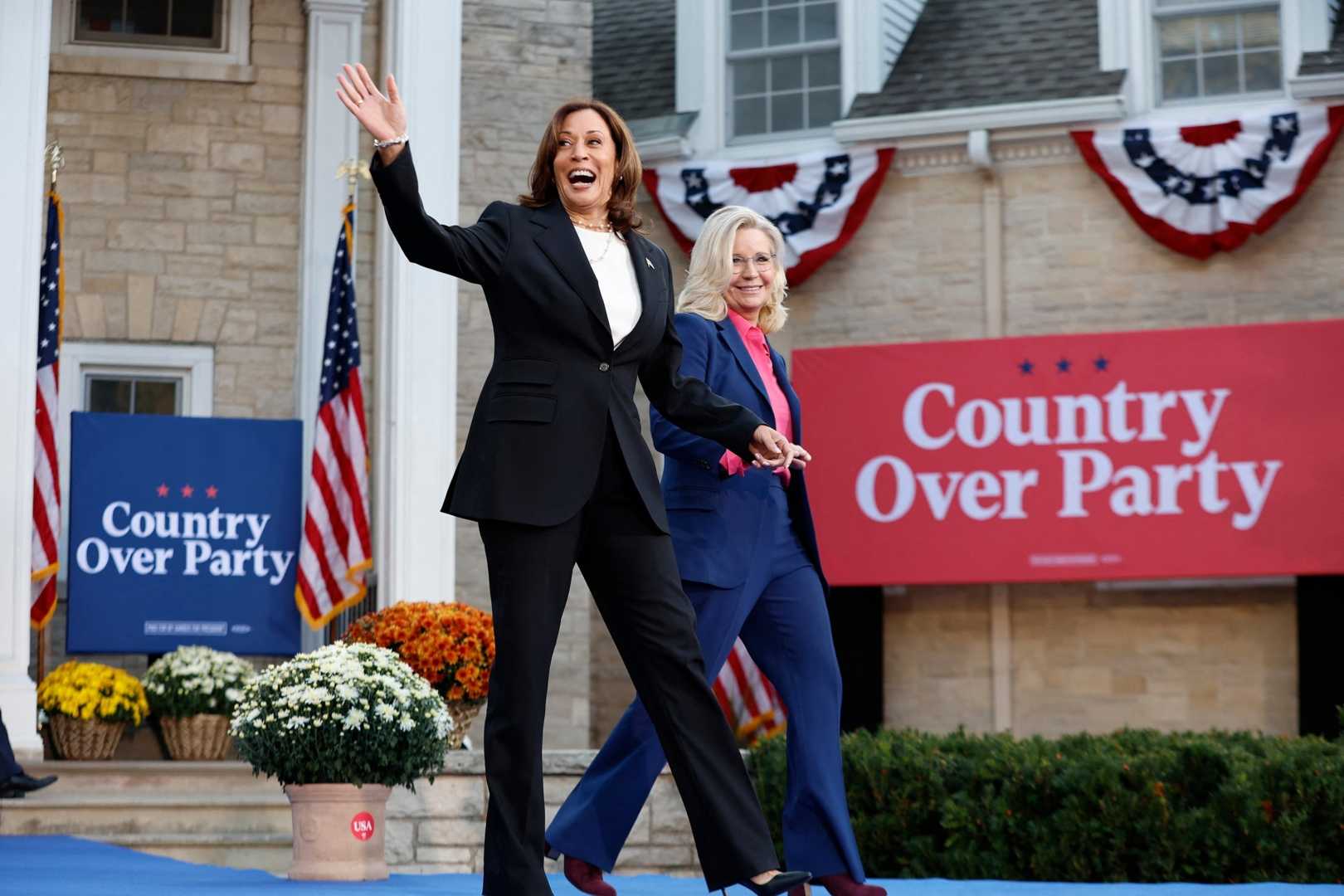 Kamala Harris And Liz Cheney Campaign Event