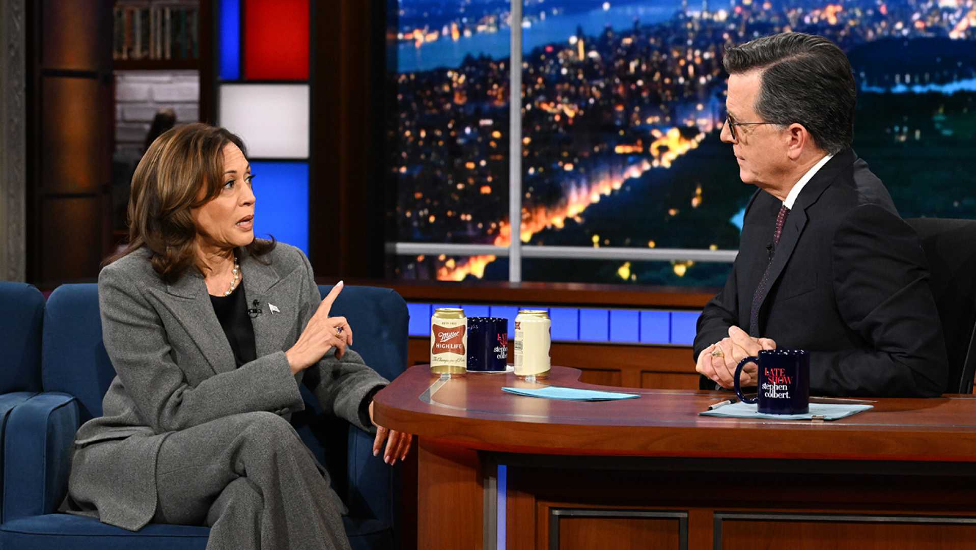 Kamala Harris Stephen Colbert Interview 2023