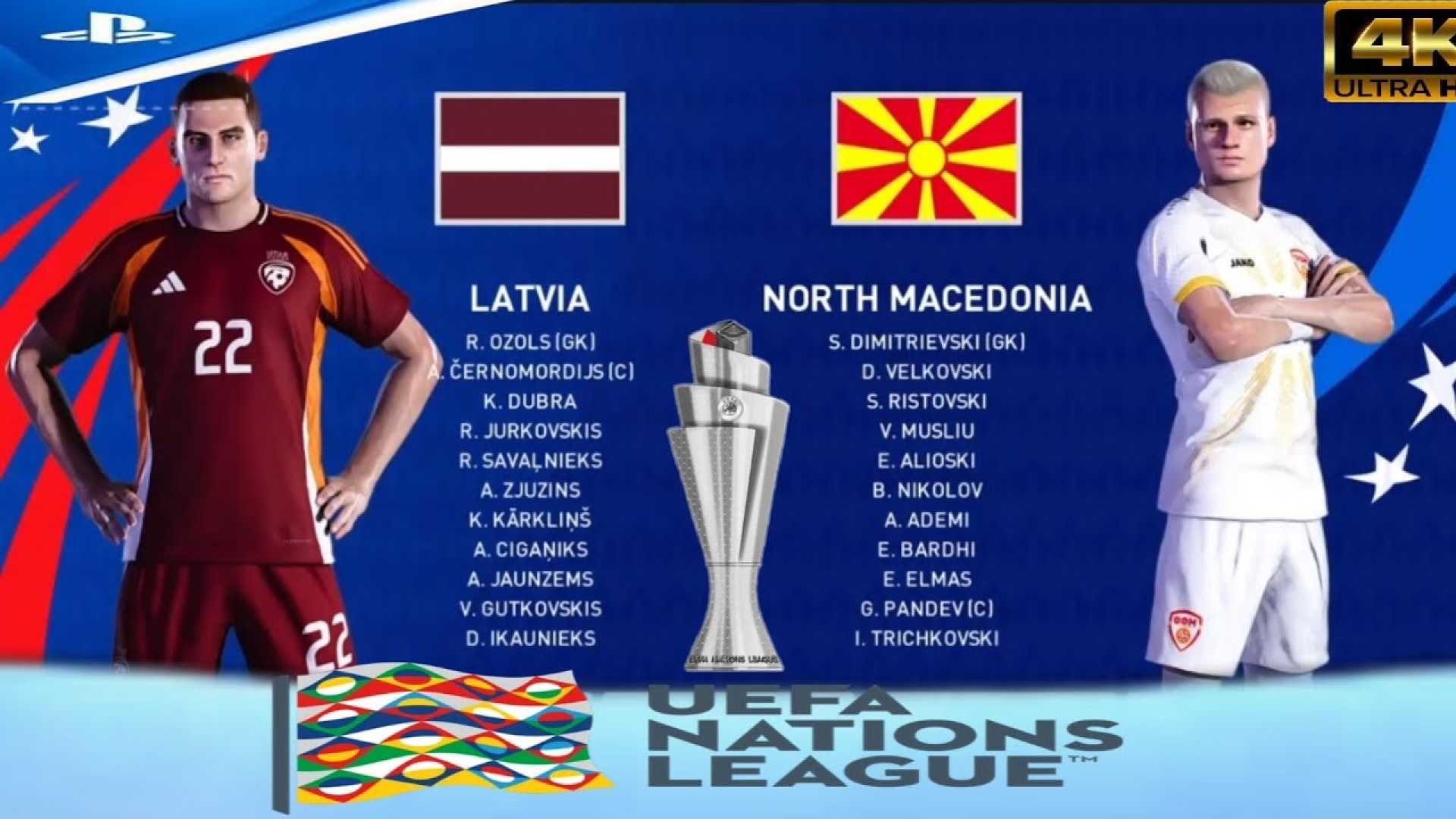 Latvia Vs North Macedonia Football