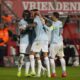 Lazio Fc Players Celebrating A Goal In The Europa League