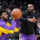 Lebron And Bronny James On Court Together Lakers Vs Timberwolves