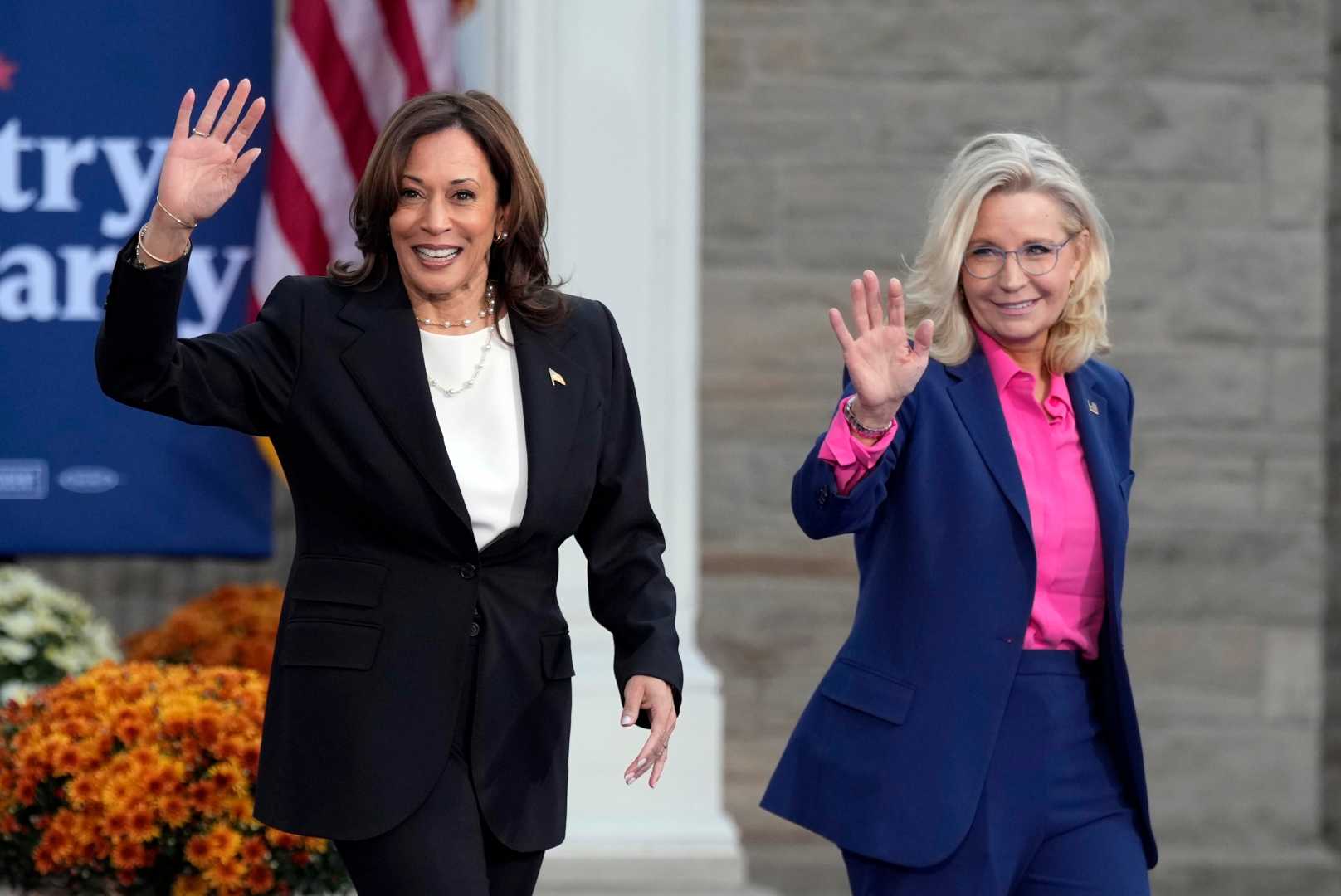 Liz Cheney Kamala Harris Ripon Rally