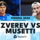 Lorenzo Musetti Vs Alexander Zverev Vienna Open 2024