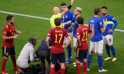 Lorenzo Pellegrini Italy Belgium Red Card